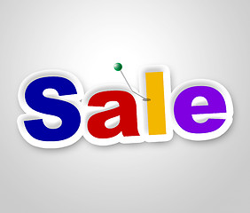 Image showing Sale Sign Represents Clearance Discounts And Promotion