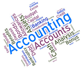 Image showing Accounting Words Represents Balancing The Books And Accountant