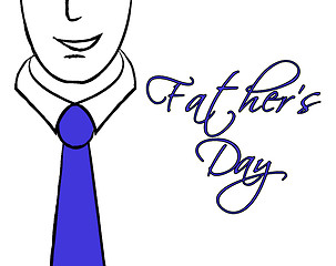 Image showing Fathers Day Tie Shows Fun Parenting And Parties