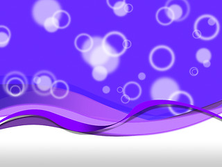 Image showing Purple Bubbles Background Means Droplets And Curves\r