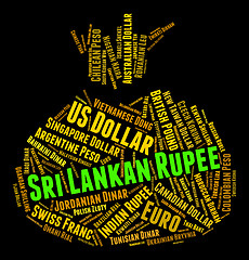 Image showing Sri Lankan Rupee Indicates Forex Trading And Banknotes