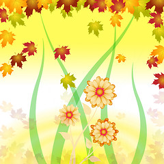 Image showing Background Flowers Shows Backgrounds Abstract And Design