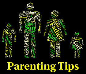 Image showing Parenting Tips Represents Mother And Child And Assistance