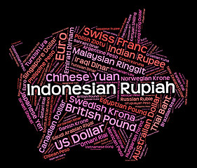 Image showing Indonesian Rupiah Means Worldwide Trading And Currencies