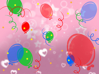 Image showing Balloons Celebrate Means Backdrop Background And Design