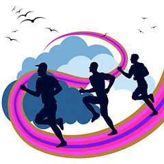 Image showing Exercise Jogging Means Get Fit And Running