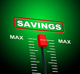Image showing Savings Max Means Upper Limit And Extremity
