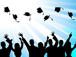 Image showing Education Graduation Means Educate Study And Tutoring