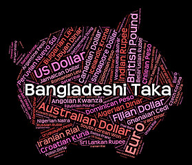 Image showing Bangladeshi Taka Represents Foreign Exchange And Broker