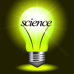 Image showing Science Lightbulb Shows Chemistry Physics And Formulas