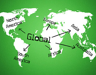 Image showing Global World Indicates Globe Globalise And Globalization