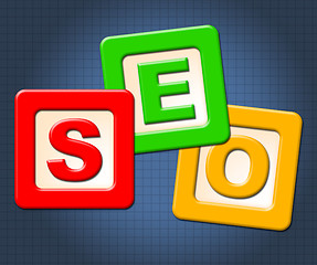 Image showing Seo Kids Blocks Shows Optimization Youngsters And Childhood