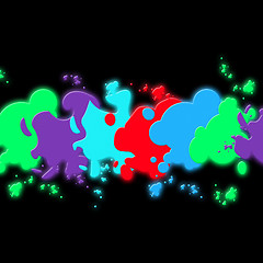 Image showing Black Paint Background Means Blobs Splatters And Art\r