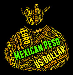 Image showing Mexican Peso Means Currency Exchange And Forex