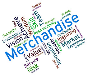 Image showing Merchantise Words Indicates Vending Vend And Sold