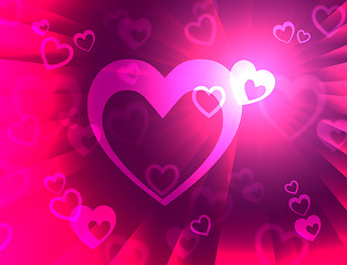 Image showing Hearts Background Shows Wedding  Marriage And Anniversary\r