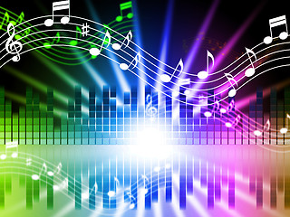 Image showing Music Colors Background Means Songs Singing And Musical\r