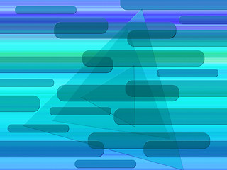 Image showing Blue Shapes Background Means Oblongs And Triangles\r