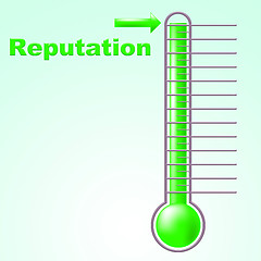 Image showing Reputation Thermometer Shows Mercury Credibility And Temperature
