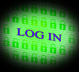 Image showing Log In Shows World Wide Web And Encryption