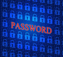 Image showing Password Security Shows Sign In And Access