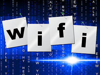 Image showing Wifi Connection Shows Computer Transmission And Access