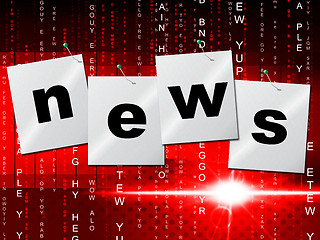 Image showing News Media Shows Radios Article And Headlines