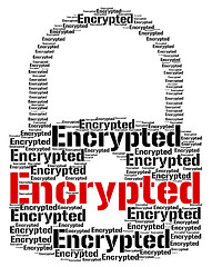 Image showing Encrypted Word Means Code Security And Words