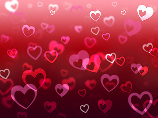 Image showing Hearts Background Means Love Adore And Friendship\r