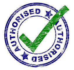 Image showing Authorised Stamp Represents Stamped Passed And Affirm