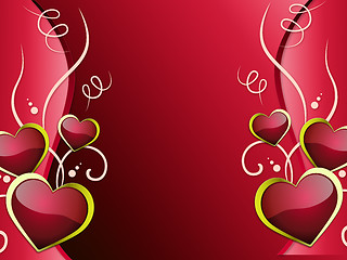 Image showing Hearts Background Shows Affection  Attraction And Passion\r