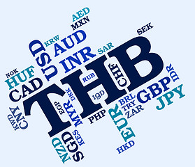 Image showing Thb Currency Indicates Worldwide Trading And Coin