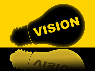 Image showing Vision Lightbulb Indicates Plans Plan And Target