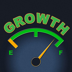 Image showing Growth Gauge Indicates Meter Scale And Indicator