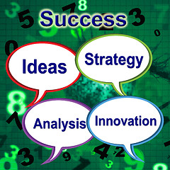 Image showing Success Words Indicates Thoughts Victory And Idea