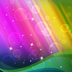 Image showing Rainbow Bubbles Background Shows Circles And Ripples\r