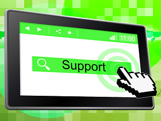 Image showing Online Support Shows World Wide Web And Help