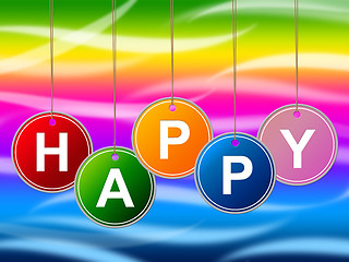 Image showing Enjoy Balloons Represents Happy Positive And Jubilant