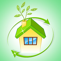 Image showing House Eco Means Go Green And Conservation