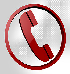 Image showing Telephone Call Means Support Conversation And Debate