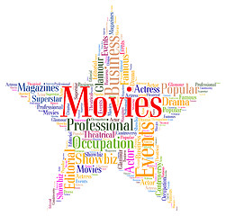 Image showing Movies Star Represents Motion Picture And Entertainment