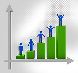 Image showing Graph Increasing Means Forecast Increase And Growing