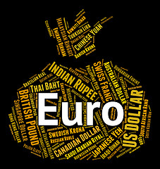 Image showing Euro Currency Shows Forex Trading And Coin