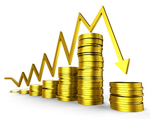 Image showing Business Recession Means Graphic Trading And Company