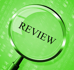 Image showing Review Magnifier Indicates Evaluate Appraisal And Assessing