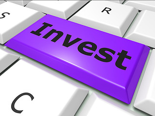 Image showing Invest Online Represents World Wide Web And Invests