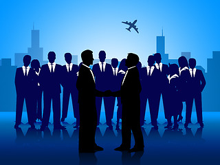 Image showing Business People Shows Team Work And Businessman
