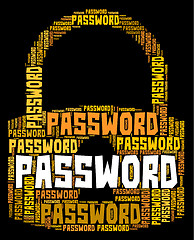 Image showing Password Lock Means Sign In And Computer