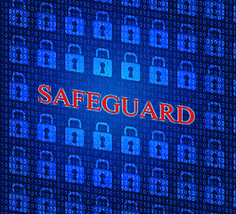 Image showing Safeguard Safety Represents Privacy Key And Protected