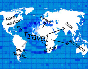 Image showing Travel Worldwide Represents Travelled Earth And Globalization